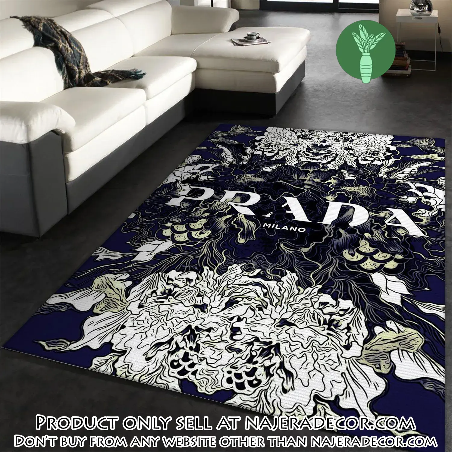 Prada area rug living room rug floor decor home decor njr2745638